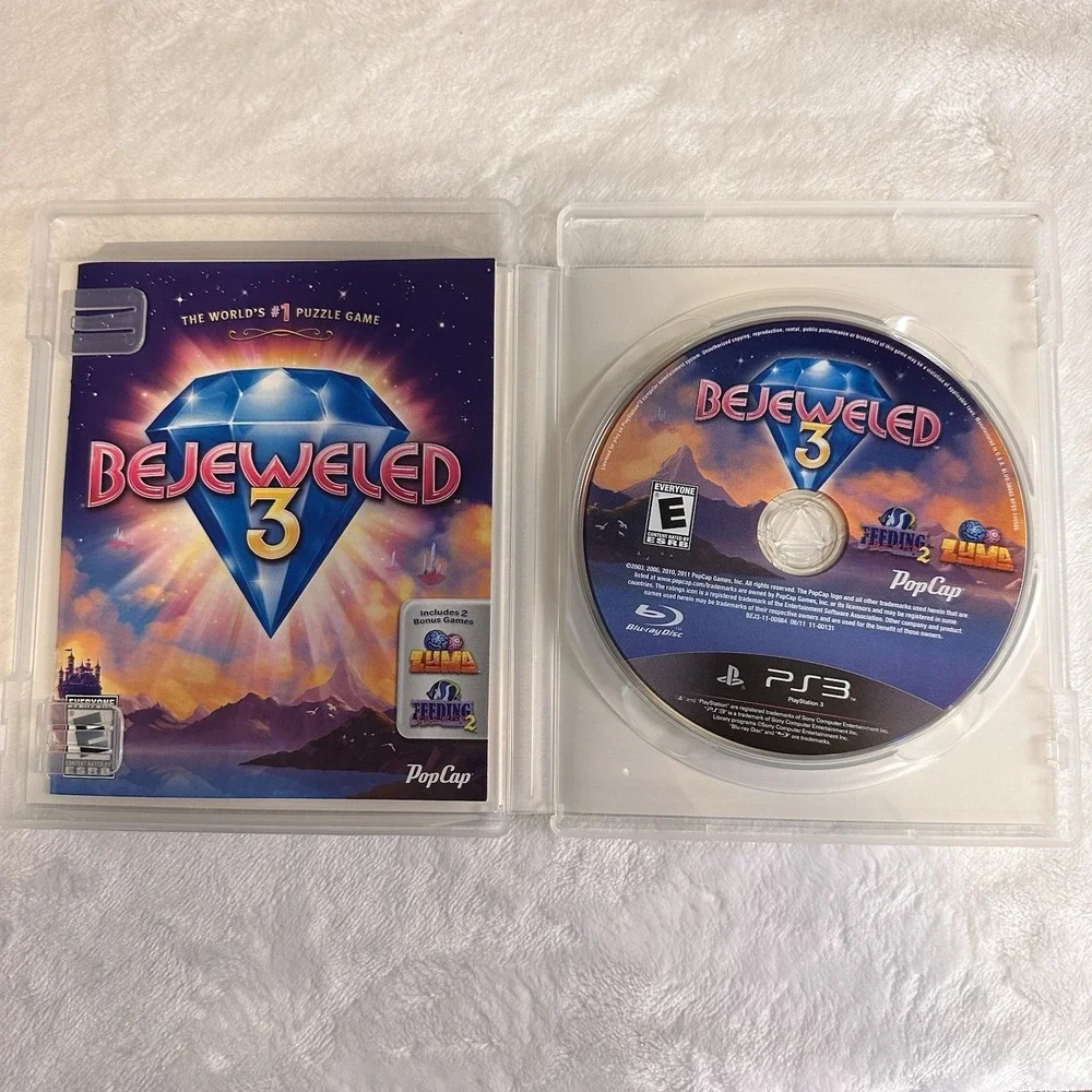BEJEWELED 3 PS3 PlayStation 3 Game with Box